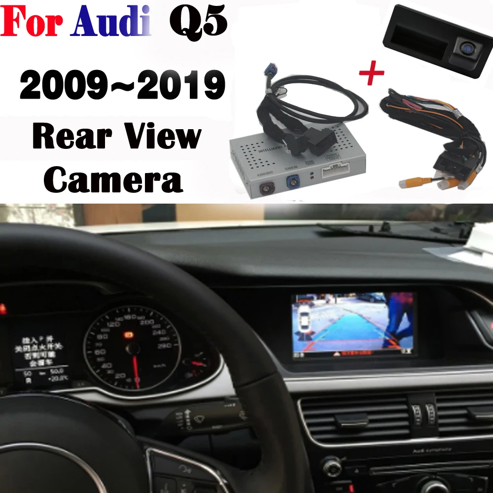 Фронтальная камера заднего вида для Audi Q5 2009~ Интерфейс адаптер экран обновление дисплей ночное Резервное копирование декодер для камеры