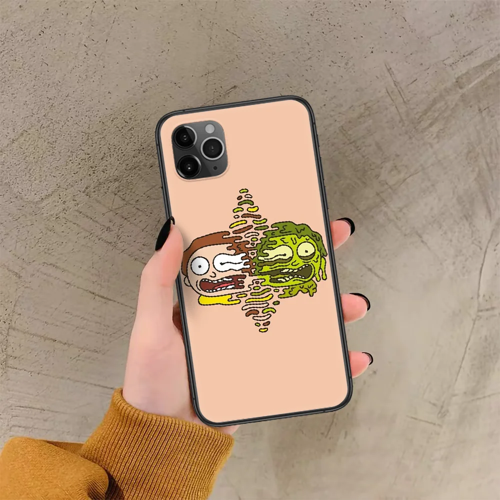 

Cartoon Ricks Or Morty Phone Case For Iphone 4 4s 5 5S SE 5C 6 6S 7 8 Plus X XS XR 11 12 Mini Pro Max 2020 black Funda Pretty