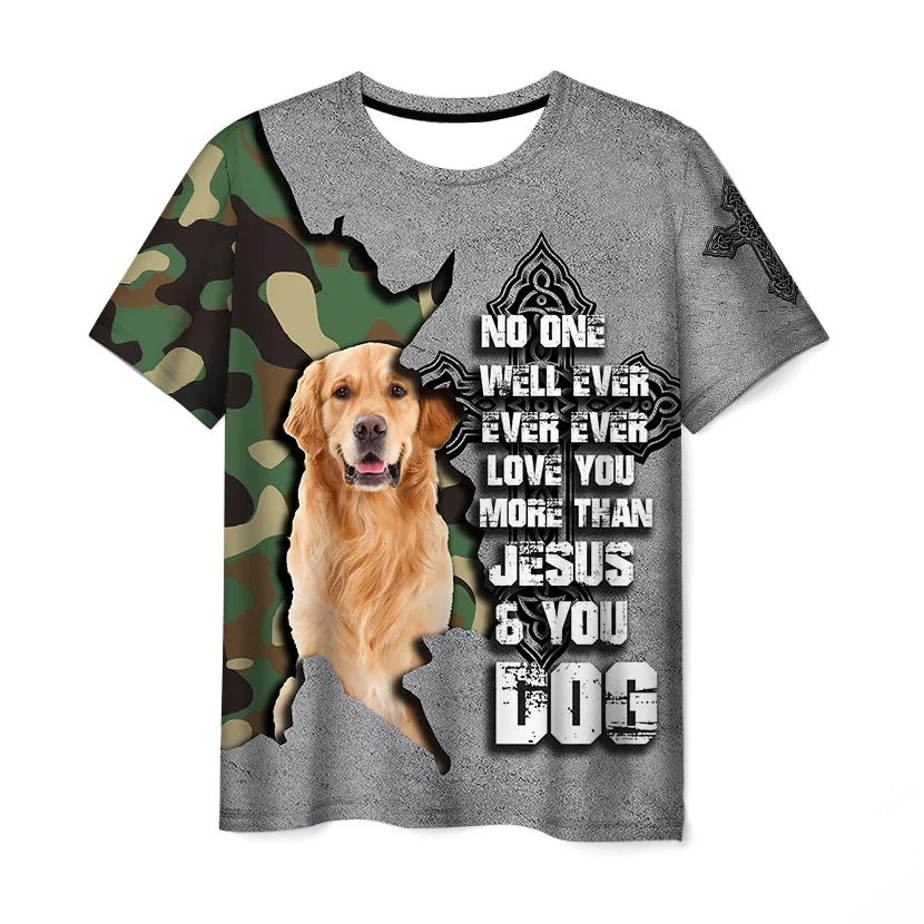 

Summer Casual Men's Pet Dog Pattern Short Sleeved T-shirt Breathable Loose Oversized Tops Grey Running Workout Daily Sportswear