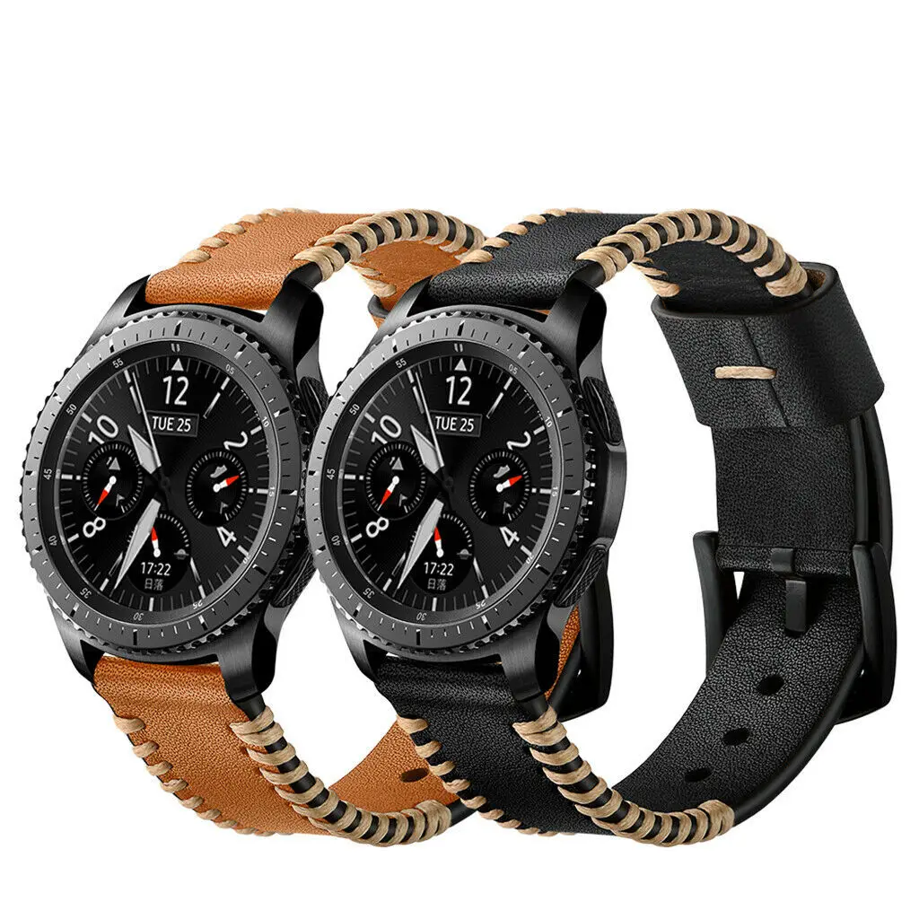 

22mm Leather strap for Samsung galaxy watch 46mm/Samsung Gear S3/ Amazfit GTR 47mm/Huawei watch GT/GT2 46mm for Replacement band