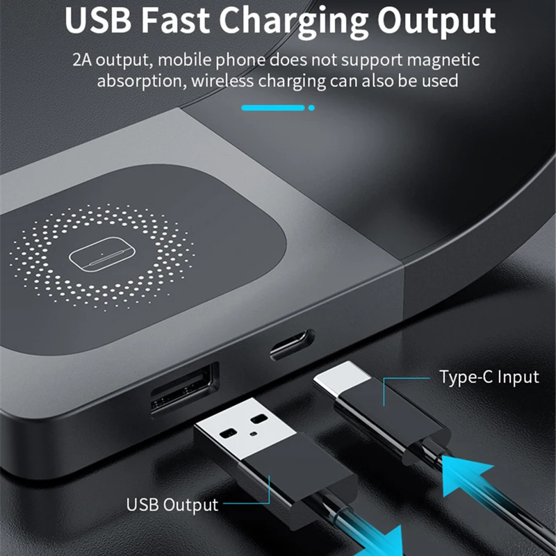 20w wireless charger 4 in 1 magnetic qi fast charging dock station for airpods pro apple watch 6 5 4 3 2 iphone 12 13 pro max free global shipping