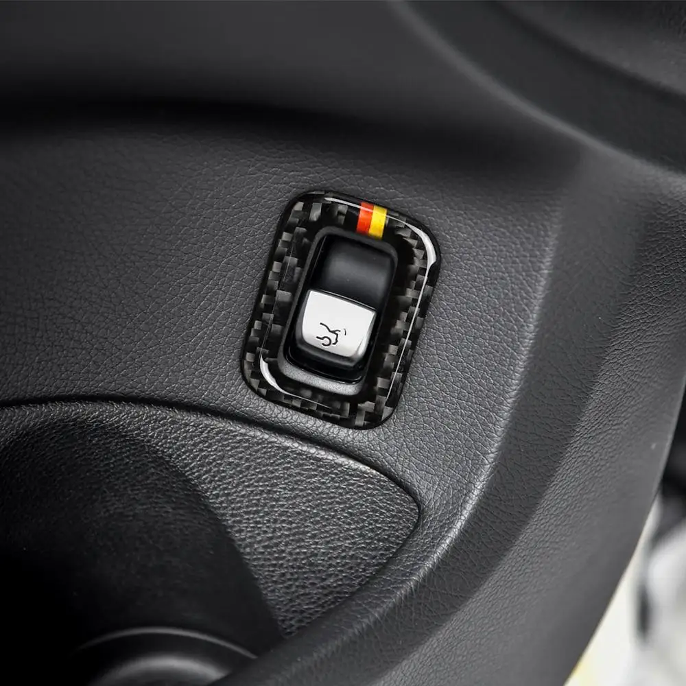 Carbon Fiber Car Rear Trunk Switch Button Interior Trim Sticker For Mercedes W205 GLC Accessories C Class Auto Decoration | Автомобили и