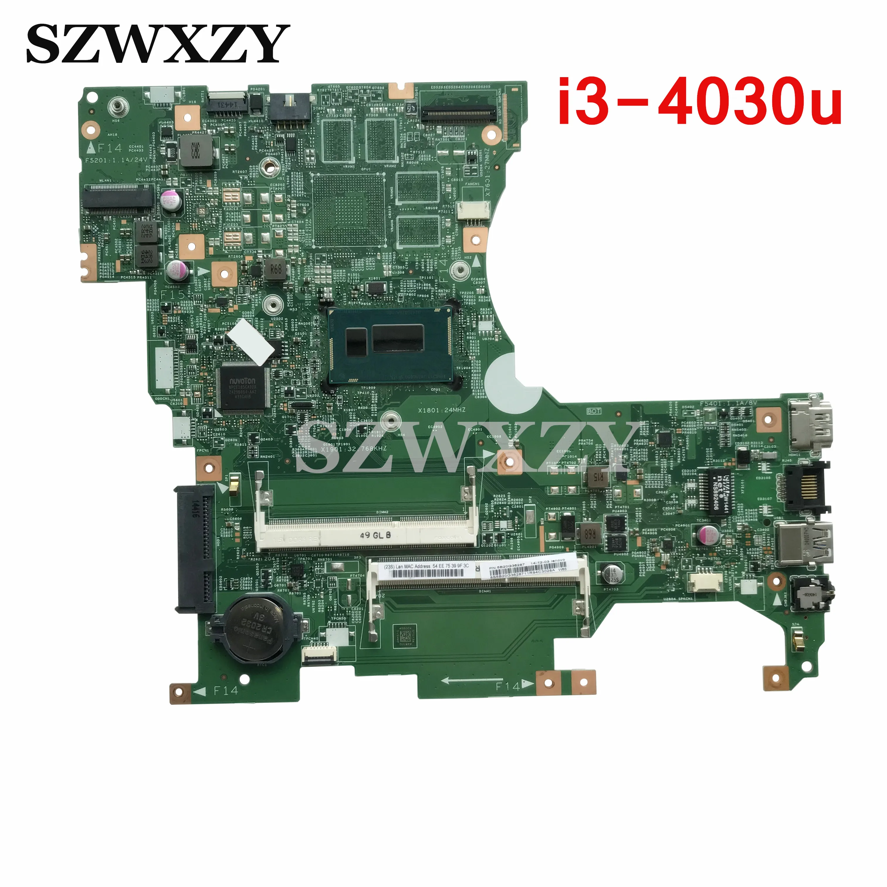 FRU 5B20G36287 материнская плата для ноутбука Lenovo с SR1EN Flex2 14 CPU 13281 1 448.00X01.0011|Материнские