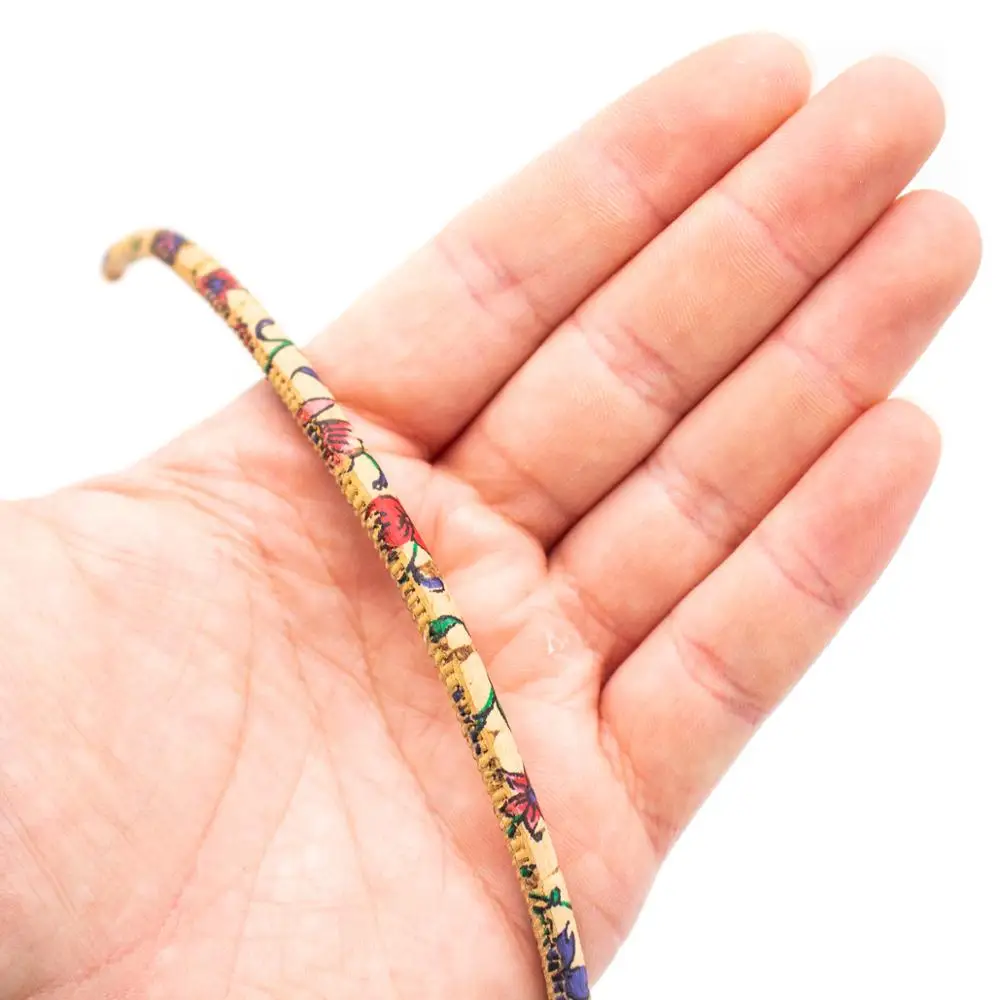 

10meter flower pattern 5mm round cork cord COR-511