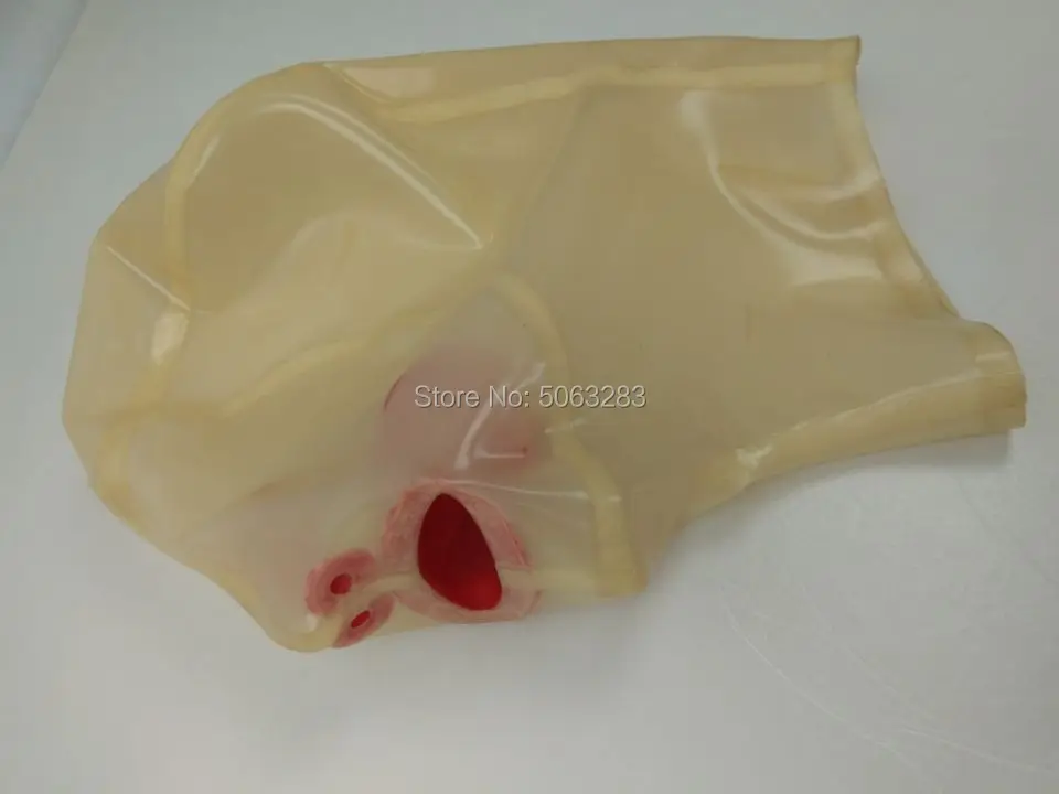 Прозрачная латексная маска с красными чайками трубка для носа под заказ |