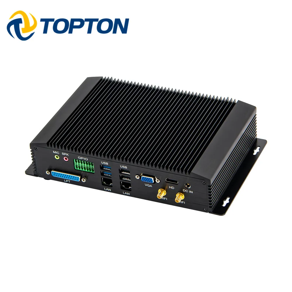 Безвентиляторный настольный компьютер i7 Intel Core 10 Linux Ubuntu 2 * Lan 6COM 8USB GPIO LPT HDMI VGA