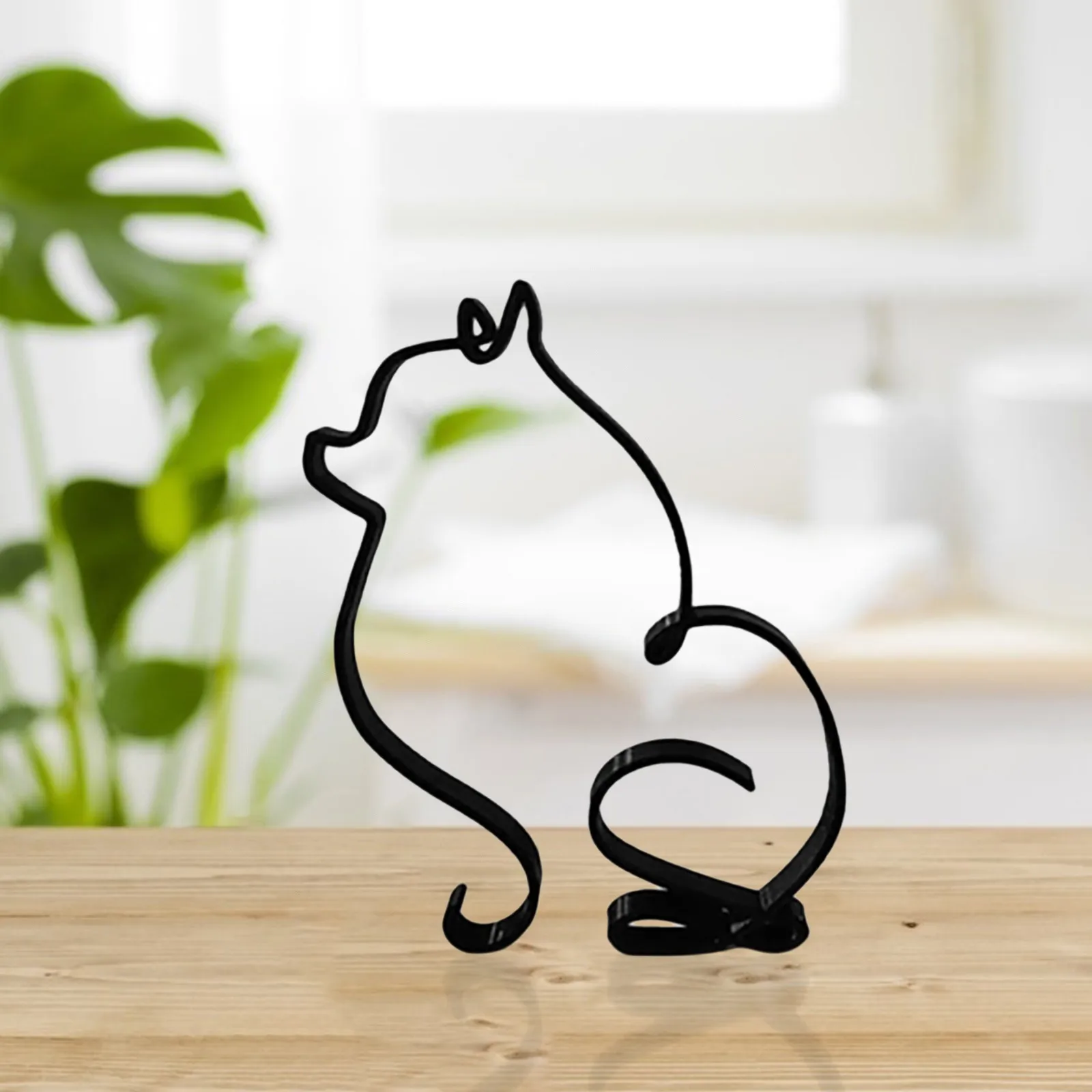 Креативная Минималистичная Художественная Скульптура собаки из кованого железа