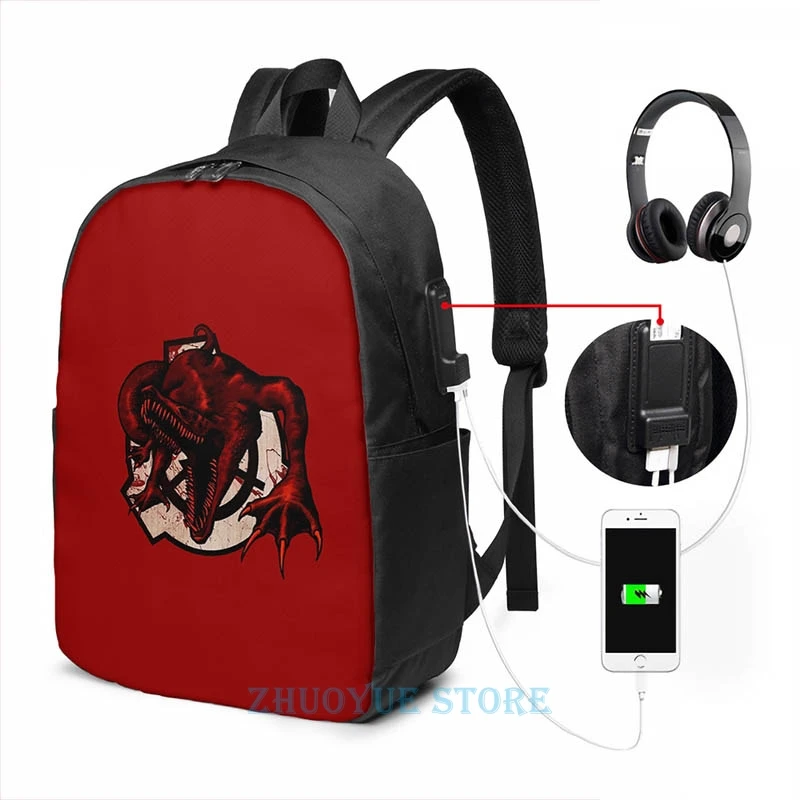 Забавный рюкзак с графическим принтом SCP 939 USB зарядкой мужские школьные сумки