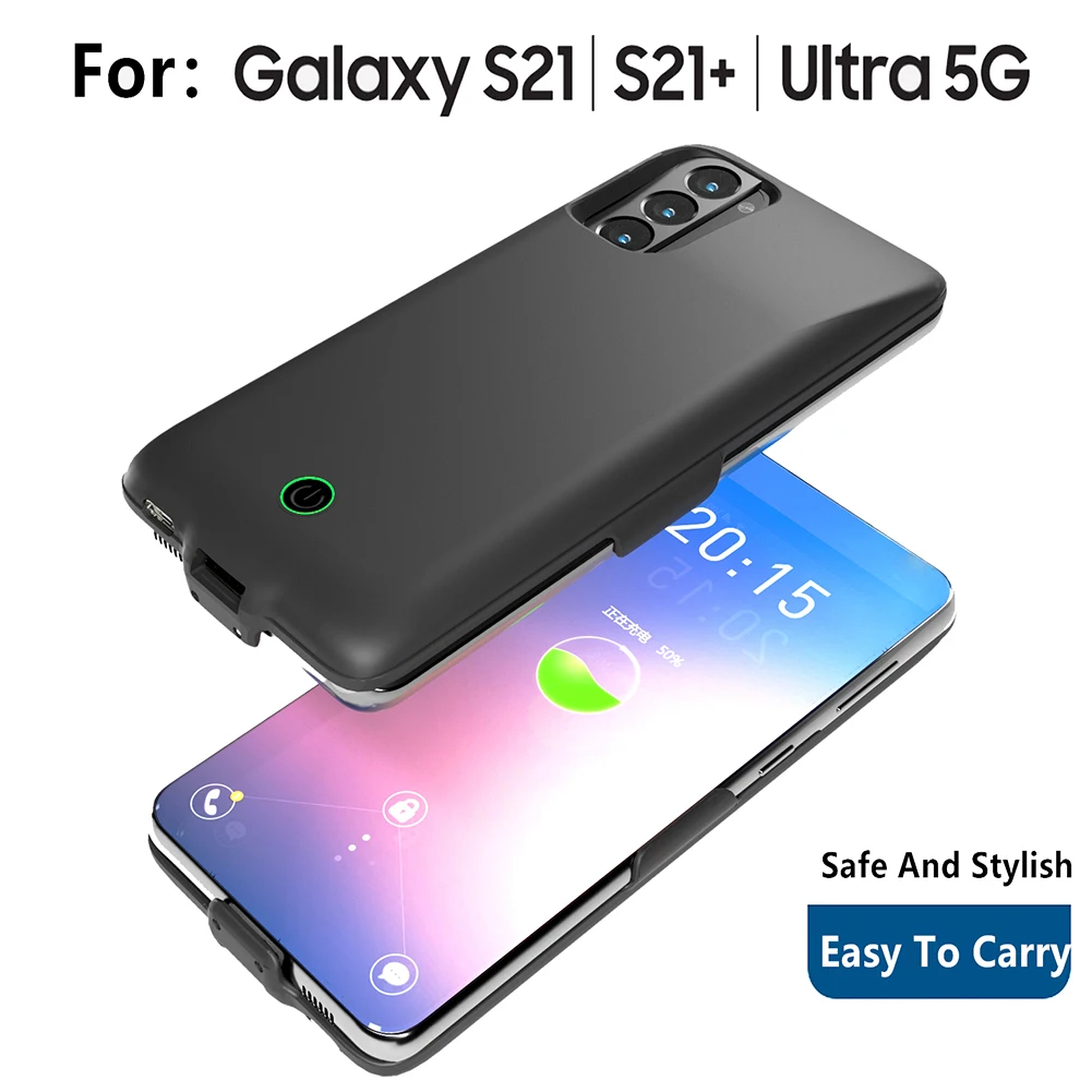 

New 7000Mah For Samsung Galaxy S21 S21 Plus S21 Ultra Battery Case Phone S21Ultra Battery Charger Case Cover Power Bank