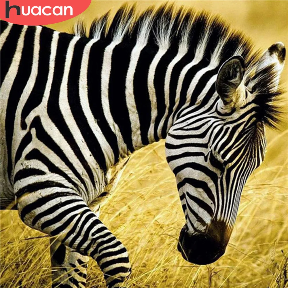 

HUACAN Diamond Painting New 2021 Rhinestones Pictures Diamond Embroidery Zebra Crafts Wall Decor Diamond Mosaic Animal Full Kit