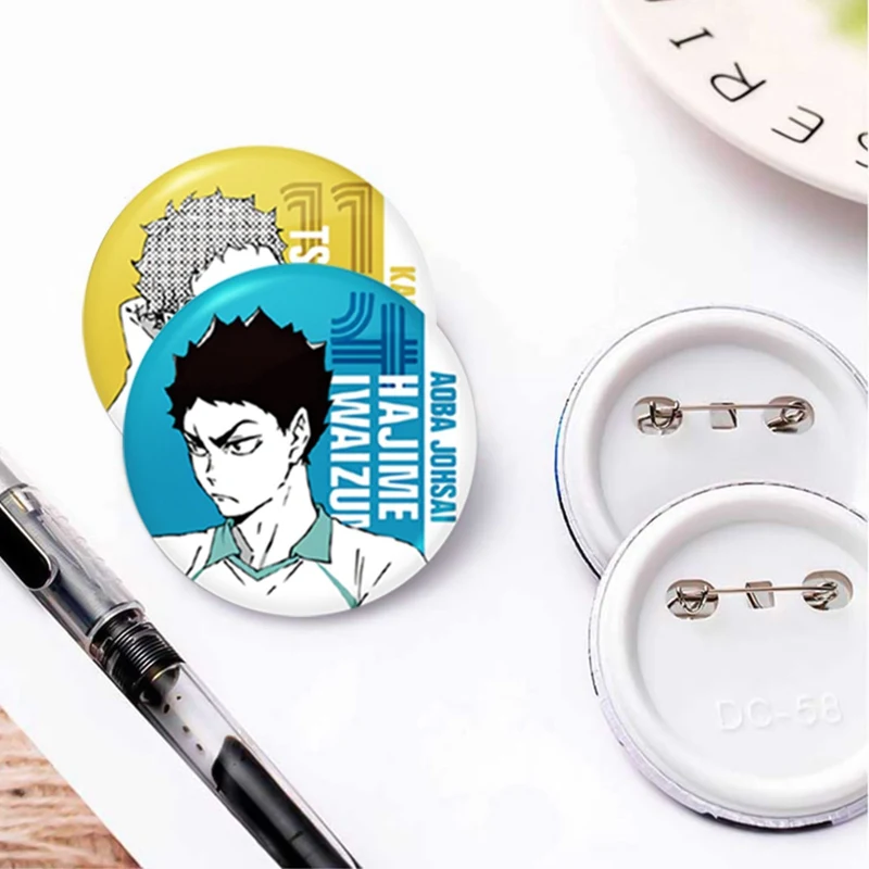 Anime Haikyuu!! Enamel Pin Volleyball Boy Tsukishima Firefly Sun Xiang Cosplay Brooch Cartoon Bags Backpack Badge Button |