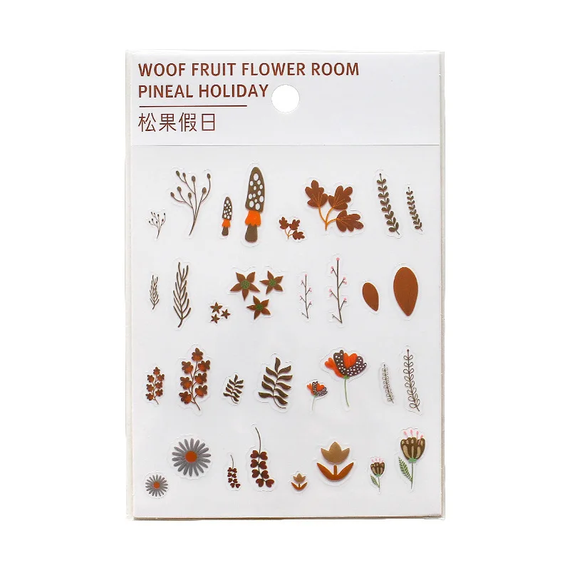 SIXONE цветы фрукты серии домашних животных декоративные наклейки студент ручной