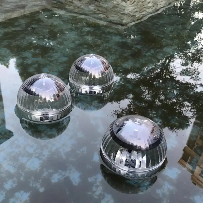 

Colorful Outdoor Solar LED Floating Lights Garden Pond Pool Lamp Rotating Color Change r6 garland outdoor christmas lights tool