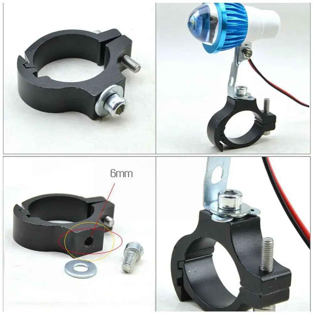 

2 Pcs Universal Motorcycle Headlight Bracket Tube Fork Spotlight Holder Clamp Mounting Handlebar Clamp Kits For M0s8