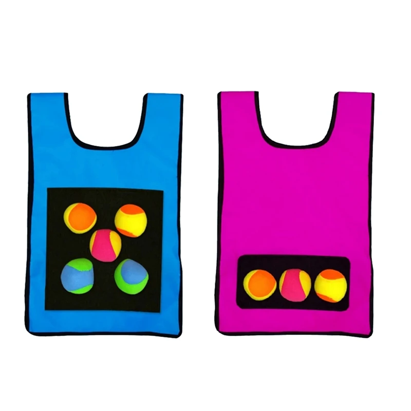 BMDT-Dodgeball Game Vests with Dodgeball Balls Sticky Ball Vest for Kids Outdoor Garden Activity | Спорт и развлечения