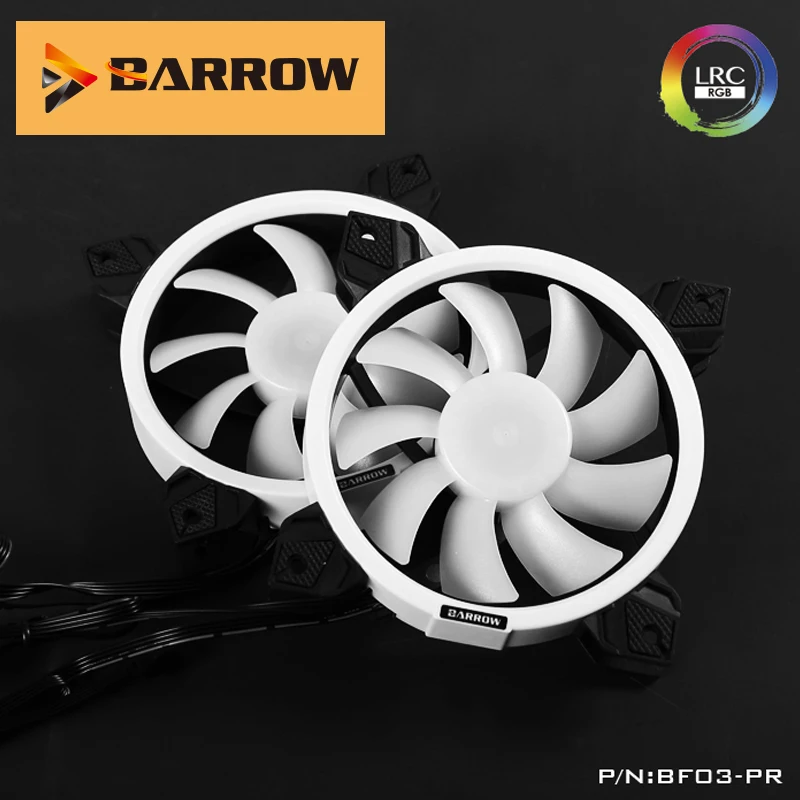 

Barrow PWM Fan Size 120*120mm Fan use for Radiator Computer Case with Aurora RGB Light 4PIN Fan 5V RGB 3PIN Support BF03-PR