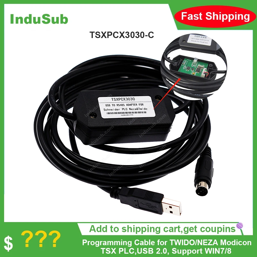 TSXPCX3030-C подходящий Кабель для программирования Schneider/TWIDO/NEZA Modicon TSX PLC USB 2 0