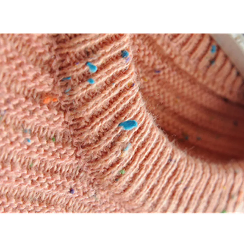 Новинка Модный женский трикотажный пуловер из разноцветного хлопка милый свитер