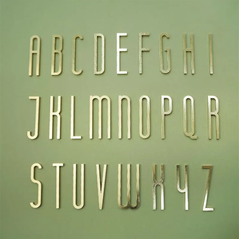 10 шт./лот большие латунные буквы стандарта для названия компании дверные тарелки