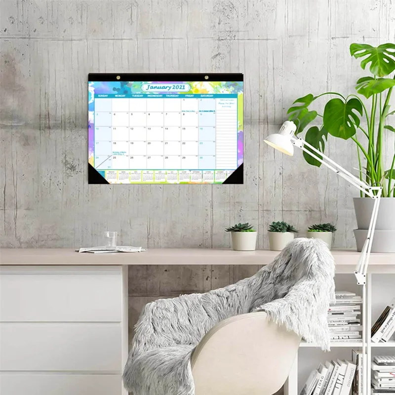 

2021 modern creative simple English wall calendar desk calendar