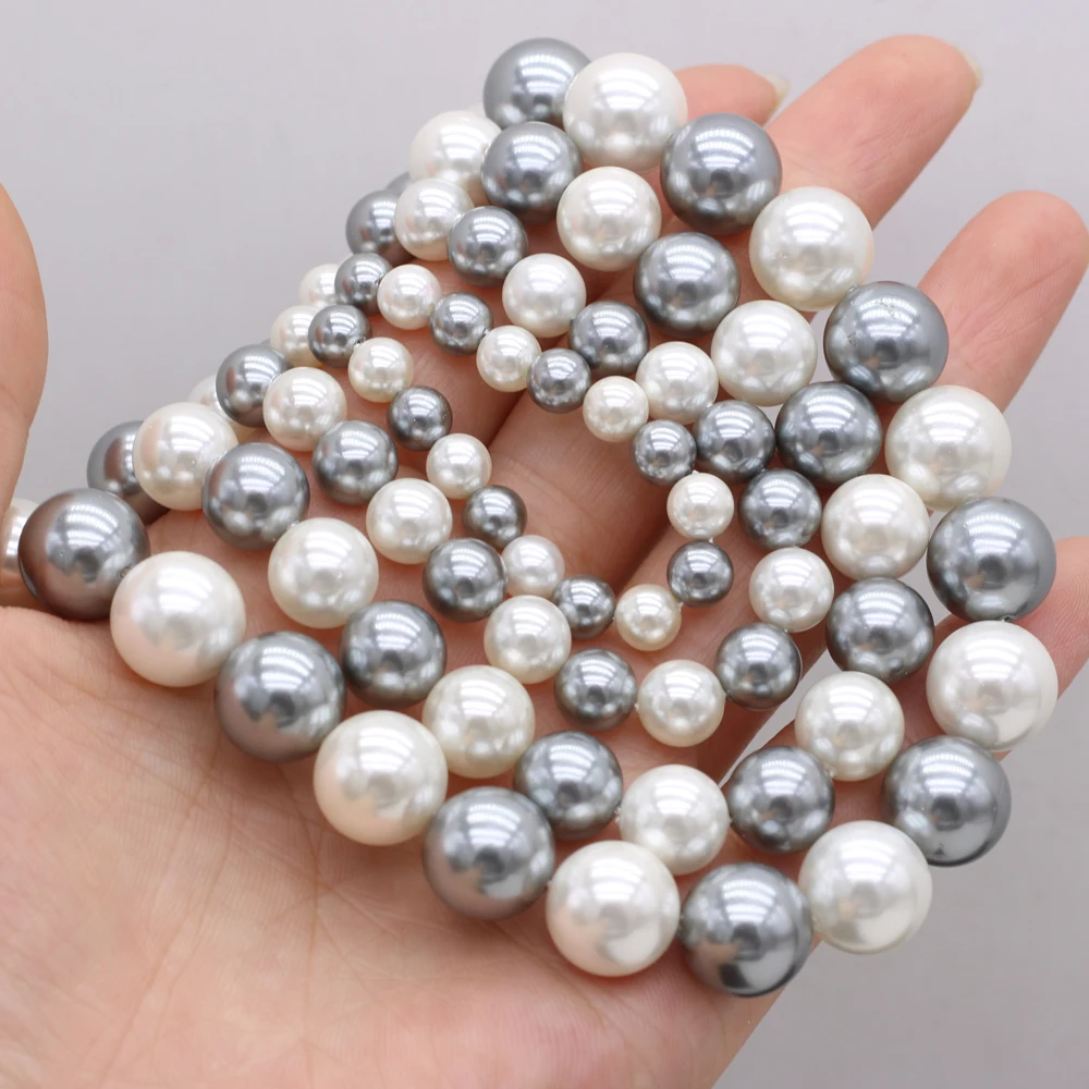 

Natural Shell Mother-of-pearl Round Mixed Dispersion Spacer Beads for Jewelry Making DIY Necklace Bracelet Earring Accessories