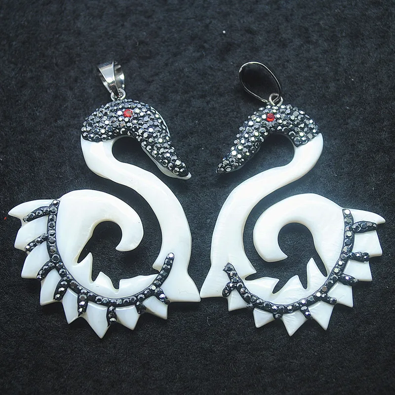 Подвески из натуральной ракушки перламутровые бусины с резьбой аксессуары 50x35 мм