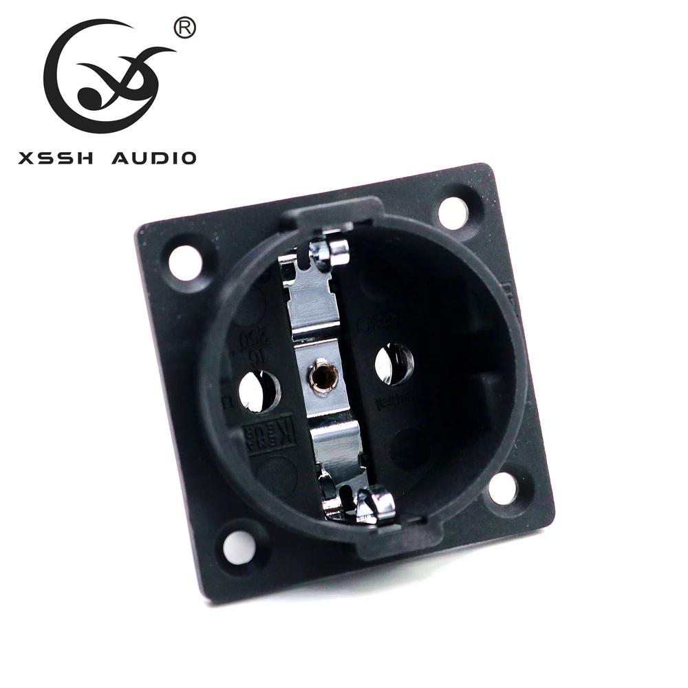 Plated Rhodium 4 шт. Furutech FI-E30 XSSH с покрытием из чистой меди родий золото нейтральный AC 250 В 16A ЕС Евро Schuko 2 pin IEC Вход Разъем питания - Цвет: Plated Rhodium