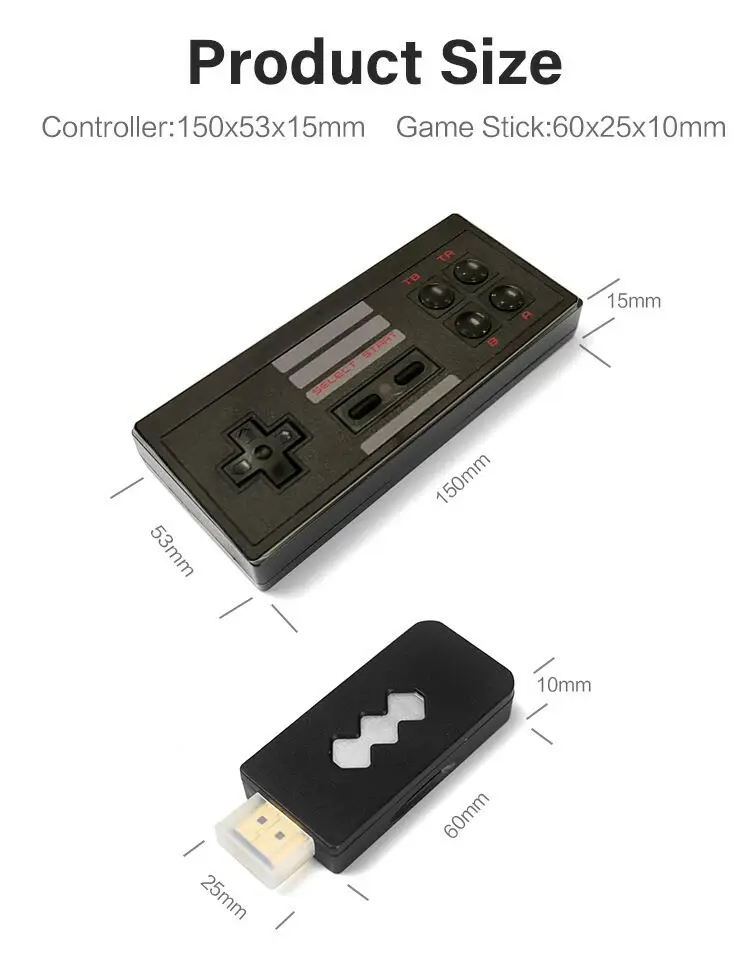 USB Беспроводная портативная ТВ видео игровая консоль Классическая игра 8 бит мини