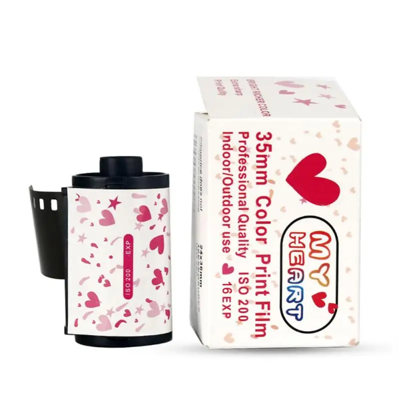 

1 Roll 18 Exposure 35mm Color Print Film Dedicated For Waterproof 135 Format Assembly Retro Camera Beautiful Heart Roll Film