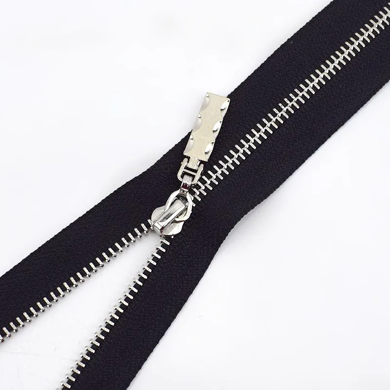 Navy Blue 5 шт. 20 Вт, 30 см с закрытым концом; большие размеры 40-70 см с открытым концом 3# металлическая молния серебряный браслет «сделай сам» зуб украшение пальто на молнии швейной Материал ZA094 - Цвет: Navy Blue