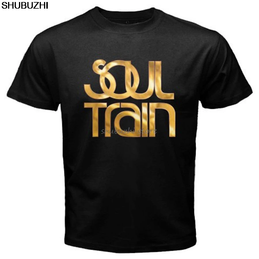 

New SOUL TRAIN Logo Musical Show Men's Black T-Shirt Size S to 3XL Summer Men'S fashion Tee,Comfortable t shirt sbz1453