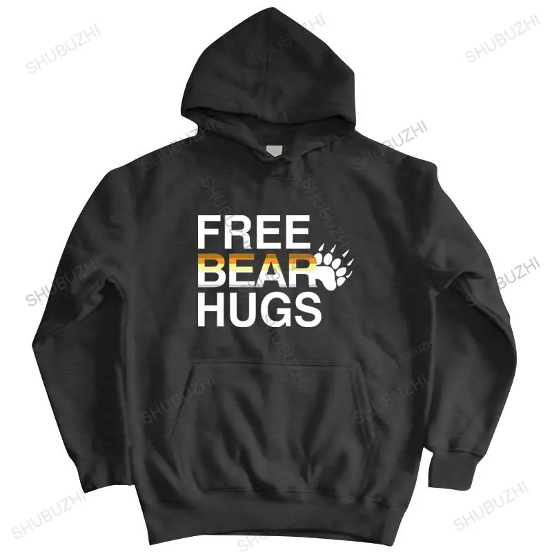 

man barnd cotton sweatshirt hooded black winter jacket Free Bear Hugs men's shubuzhi fashion hoodies loose style warm coat