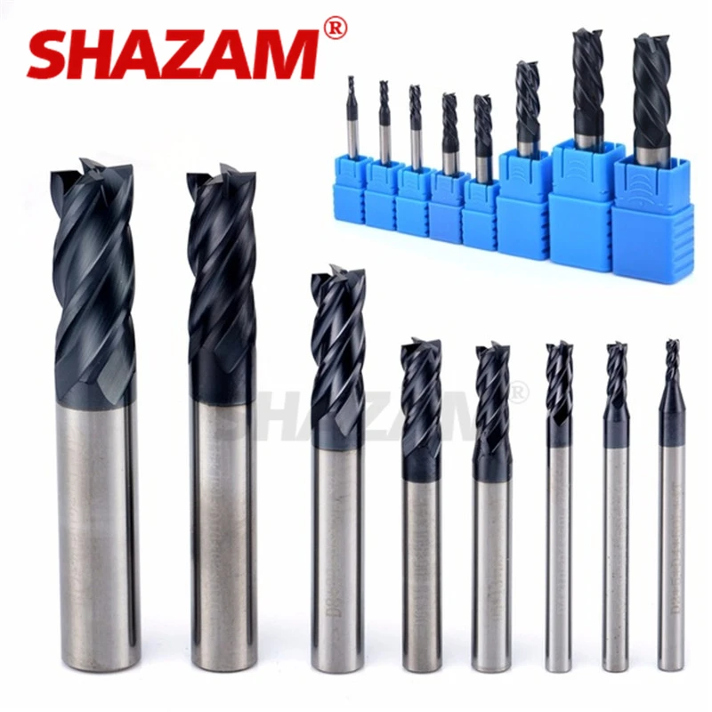 Фреза Hrc50 Endmill из сплава вольфрамовой стали Cnc Maching SHAZAM верхние фрезерные станки
