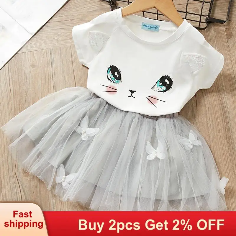 Новинка летняя одежда для маленьких девочек модные вечерние платья из 2