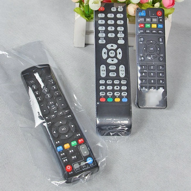

10pcs 27X11cm Universal Transparent Remote Control Cover for TV/Air Condition Dustproof Antifall Protective Bag