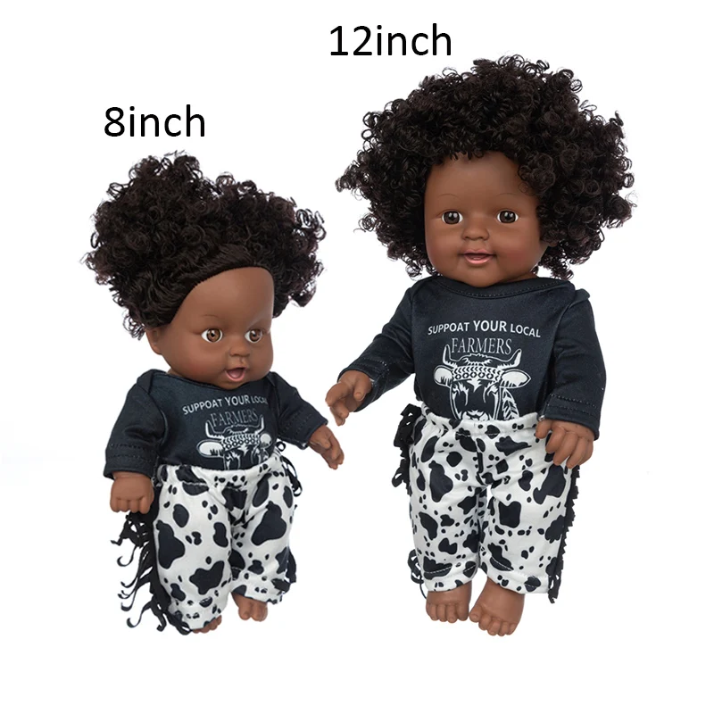 8-дюймовые 12-дюймовые мини черные куклы для девочек африканские реалистичные