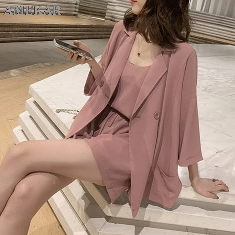 

womens 3 two piece sets 2021 women's suit set crop top and skirts women woman together summer clothes for women club outfits