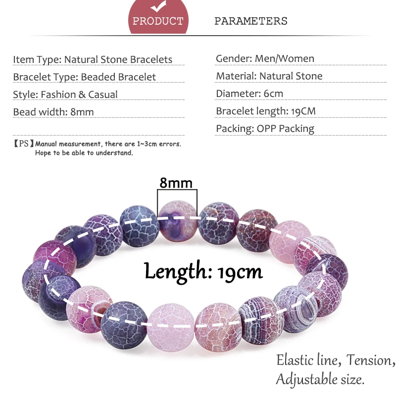 Браслет с четками Будды из натурального камня эластичный браслет выветриваемыми