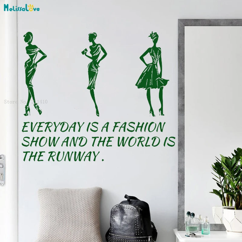 Fashion Quote Vinyl Wall Decal Woman Girl Beauty Salon Stickers Window Glass Removable Word Murals YT2565 | Дом и сад