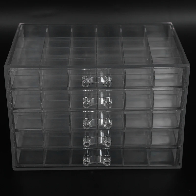 

120 Grids Transparent Nail Art Decoration Storage Box Rhinestones Beads Accessories Display Container Case Manicure Tool