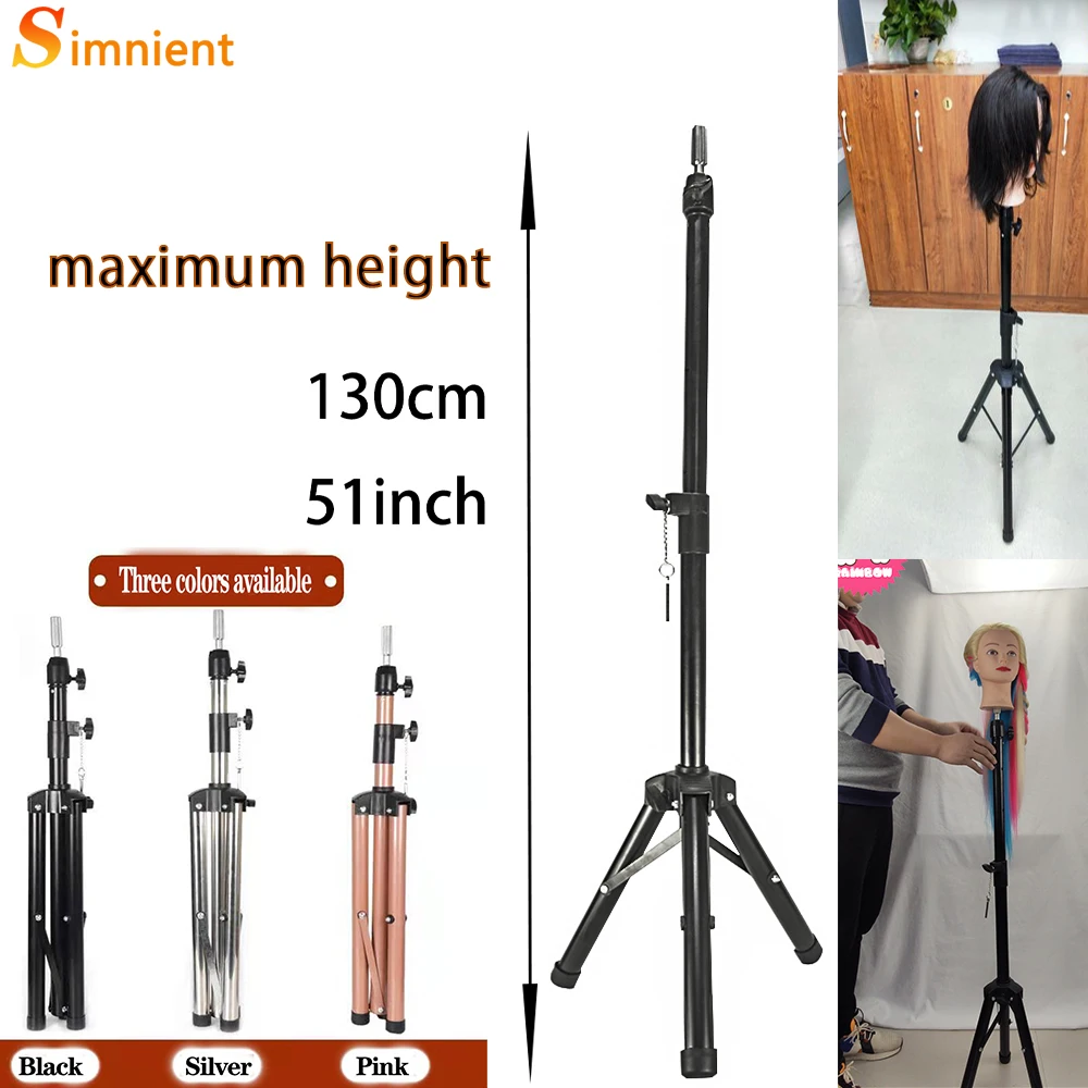 

Stronger Wig Head Tripod Adjustable And Durable Metal Wig Head Stand Holder For Hairdressing Training Mannequin Head And Salon