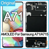6 7  Original AMOLED For Samsung Galaxy A71 LCD Touch Digitizer Sensor Assembly For Samsung A71 Display A715 A715F A715FD LCD