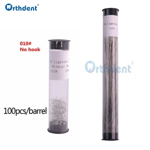 100 шт. стоматологический кронштейн Предварительно сформированные лигатурные провода из нержавеющей стали Ортодонтические Кобаяши Галстуки стоматология коррекция зубов материал