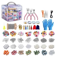 2456 pieces of jewelry making kit jewelry making tool kit with jewelry beads jewelry pliers beaded thread storage box jewel