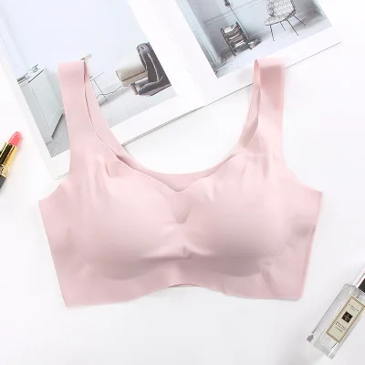 Pink Сексуальные бюстгальтеры для женщин, бесшовный Активный бюстгальтер с эффектом пуш-ап, без косточек, нижнее белье, мягкий бюстгальтер, бюстгальтер для сна, бюстгальтер без косточек, нижнее белье - Цвет: Pink