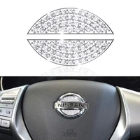 zogo for nissan accessories rogue altima maxima sentra titan versa steering wheel logo interior sticker decal decor zinc alloy