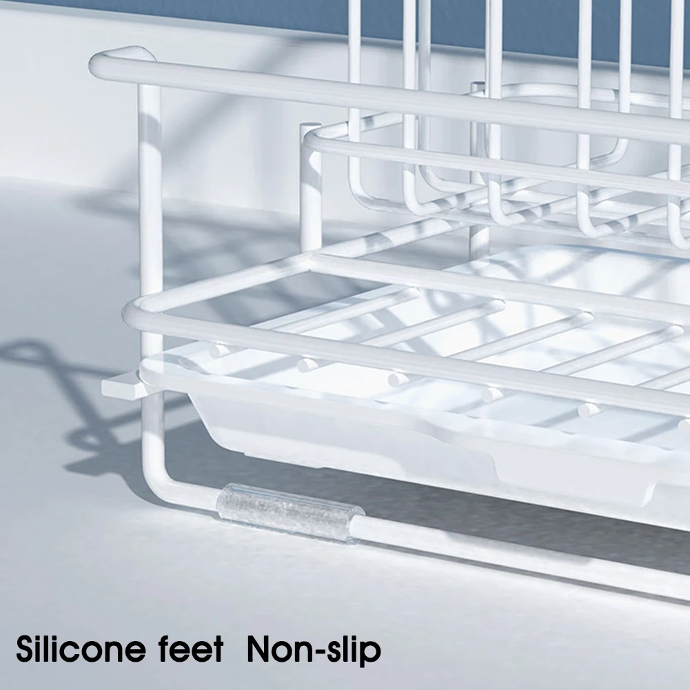 

Practical Stainless Steel Sponge Rack Kitchen Storage Shelf Sponge Dish Cloth Finishing Rack Drain Rack Multipurpose Organizer