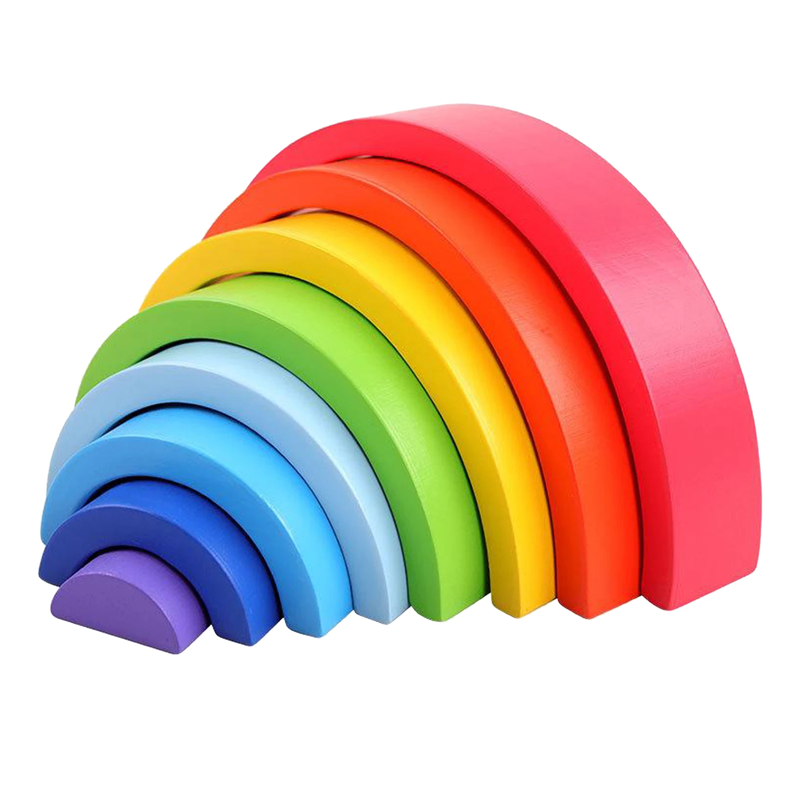 

Wooden Colorful Building Nesting Construction Blocks DIY Toys for Kids Fun