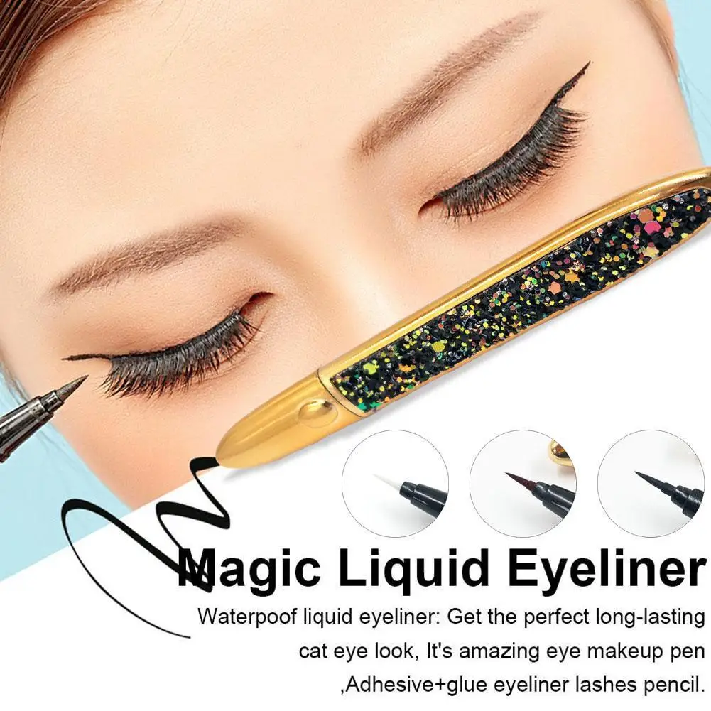 

Self-adhesive Eyeliner Pen Long Lasting Waterproof For False Liner Eyeliner Magnetic-free Pencil Eye Glue-free Eyelas N6B2