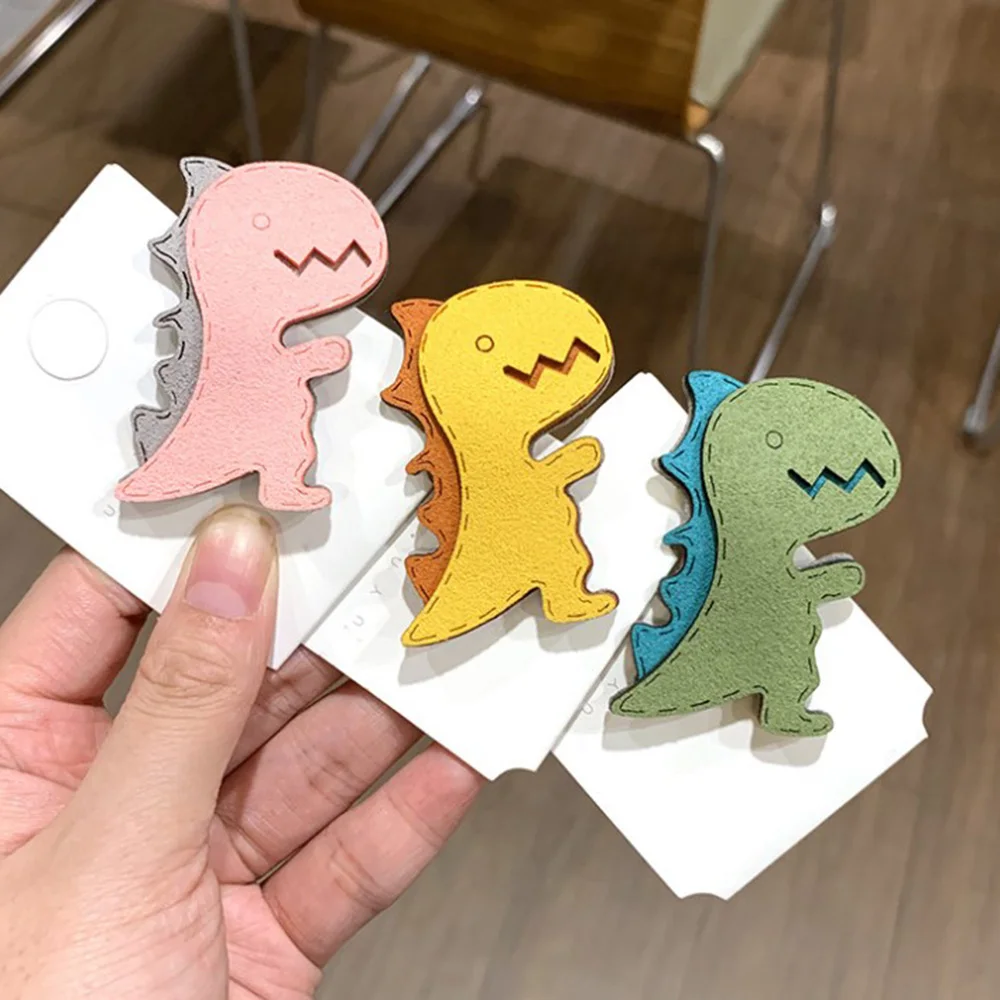 3 Цвета милый свитер с рисунком динозавра заколки для волос в Корейском стиле